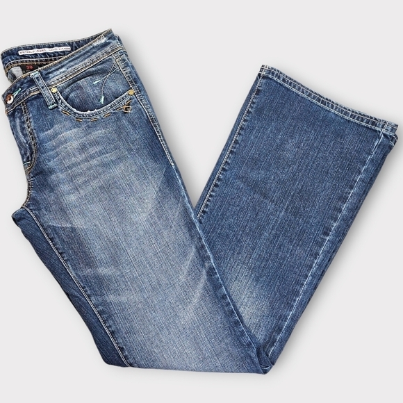 Vintage Y2k Buffalo David Bitton Embroidered Bootcut Scandal Jeans - Picture 6 of 14